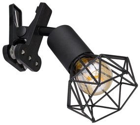 Spot cu clema design industrial XARA I negru