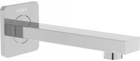 Mexen Cube pipă cadă de perete, Crom - 79370-00