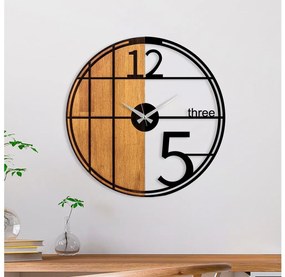 Ceas de perete d. 56 cm 1xAA lemn/metal