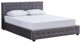 Pat matrimonial 160 cm Marcaje (gri) (cu somieră) (cu sp. depozitare). 1116417