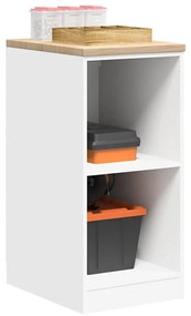 vidaXL Dulap depozitare garaj alb 40x51x85 cm lemn masiv de pin