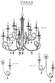 Jupiter 1601 - DK K2 CH - Aplica perete DAKAR 2xE14/40W