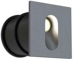 Spot LED incastrabil iluminat trepte scara exterior, IP44 Via Urbana gri MYO022-L3GR
