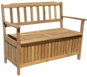 Bancă din lemn cu spațiu de depozitare Edita, 120x 57 x 90 cm