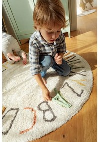 Covor de joacă pentru copii crem din bumbac ø120 cm ABC Color and Letters – Lorena Canals
