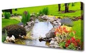 Tablou pe panza canvas Garden Lake Nature Multi