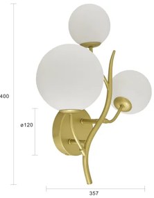 Aplică LED Brilagi MISTEL 3xG9/3W/230V auriu/alb