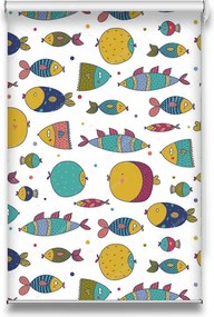 Roletă textilă Kids 7024 cu model pești colorați