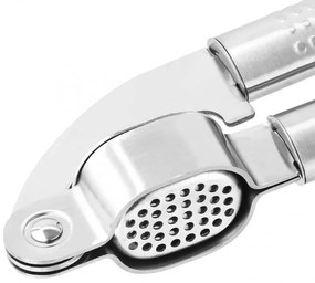 Presa pentru usturoi Fackelmann 40445, 19 cm, Otel inoxidabil, Carlig pentru agatat, Argintiu