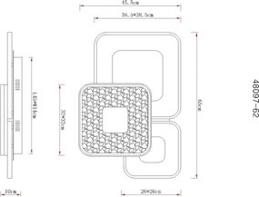 Plafoniera LED CCT cu telecomanda MOSAIKO