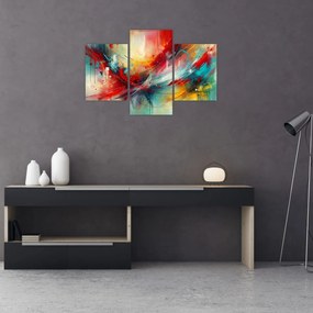 Tablou – Abstracție cu roșu (90x60 cm)