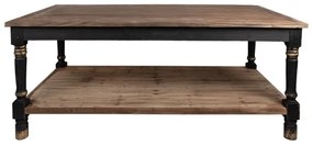 Masă de prezentare shabby chic, cu finisaj negru antichizat, Clarisse, 200x100x85 cm