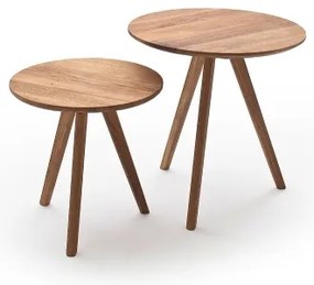 Set de 2 măsuțe de cafea VEYLOR, stejar