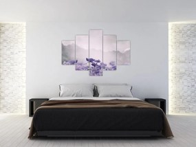 Tablou - Flori mov în munți (150x105 cm)