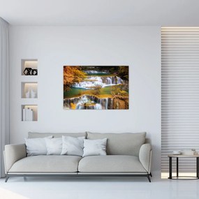 Tablou - Cascada Huay Mae Khamin, Thailanda (90x60 cm)