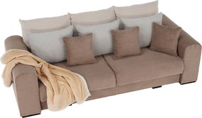 Canapea foarte spaţioasă, maro deschis, bej, crem, GILEN BIG SOFA
