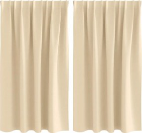 vidaXL Perdele Opaque cu Inel 2 pcs Crem 140 x 140 cm Poliester