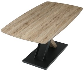 Masă de sufragerie X 165 x 80 cm, stejar San Remo