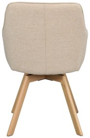 Set de scaune de sufragerie bej 2 buc. tapițat Alison – Rowico