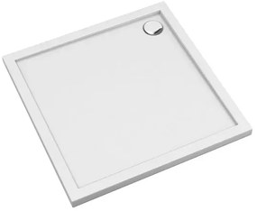 Cadita dus patrata din acril Omnires Merton alb 80x80 cm