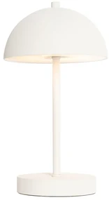 Lampă de masă de exterior albă reîncărcabilă cu dimmer în 3 trepte - Keira
