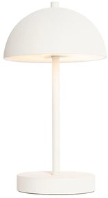 Lampă de masă de exterior albă reîncărcabilă cu LED inclus, cu 3 trepte de intensitate luminoasă - Keira