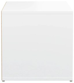 Cutie cu sertar, alb, 40,5x40x40 cm, lemn compozit Alb, 1