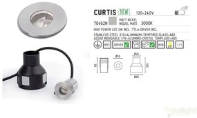 Corp exterior incastrabil IP67 LED warm light Curtis 70462N