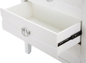 Comoda, Shine, Mauro Ferretti, 81 x 40 x 84 cm, lemn de brad/MDF/metal, alb