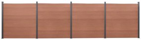 vidaXL Set panouri pentru gard, maro, 699x186 cm, WPC