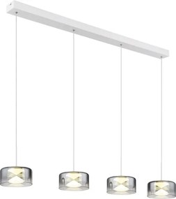 Globo 16024-4WR - Lustra suspendată pe cablu BELINDA LED/24W/230V alb/fumuriu