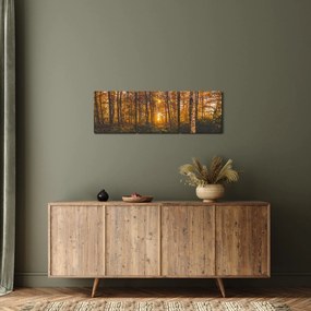 Tablou - Pădurea toamna (cu ceas) (90x30 cm)
