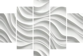 Tablou - Valuri Albe 3D (150x105 cm)