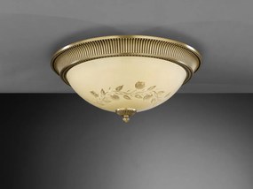Plafoniera din alama cu sticla decorata design italian D-50cm 6208