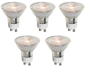 Set de 5 becuri LED GU10 50mm clare 4.5W 360 lm 2700K