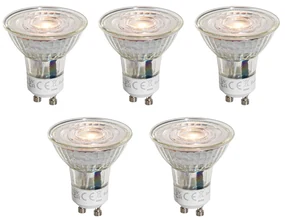 Set de 5 becuri LED GU10 50mm clare 4.5W 360 lm 2700K