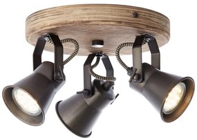 Brilliant - Spot orientabil SEED 3xGU10/5W/230V negru/maro