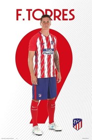 Poster Atletico De Madrid 2017/2018 -  F. Torres