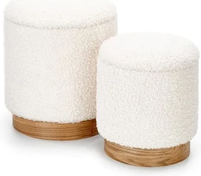 Set taburet Culoare Crem, DOVRE