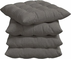 vidaXL Perne de Șezut 4 pcs Gri deschis 40 x 40 x 6 cm