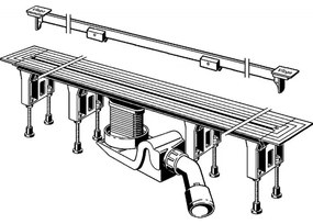 Set rigola de dus, Viega Advantix Vario, 30-120cm, inox mat, 704353