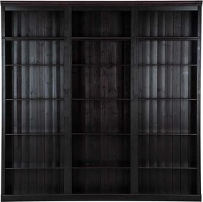 Bibliotecă lemn masiv, 220 × 35 × 220 cm