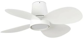 Ventilator LED dimabil de tavan FARO 34315WT KLOVER TUB S LED/20W/230V alb d. 80 cm WT + telecomandă