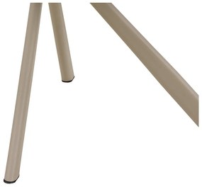 Scaun de sufragerie bej cu cotiere tapițat Graham – Actona