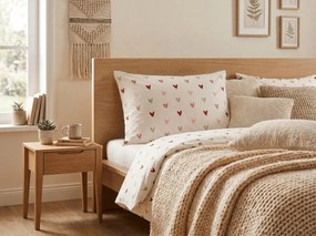 Husa pentru perna din microfibra SOFHEARTS 70x90 cm, crem