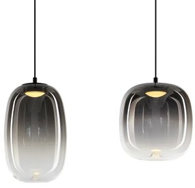 Lustră LED pe cablu VASO LED/15W/230V negru/fumuriu