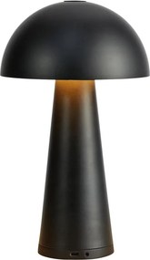 Markslöjd 108655 - Lampă LED reîncărcabilă reglabilă FUNGI LED/1,5W/5V IP44 negru