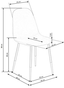 Scaun de bucaterie Noela, visiniu / negru