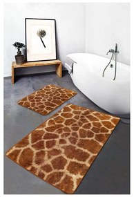 Covorașe de baie maro 2 buc. din catifea 60x100 cm – Mila Home