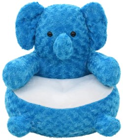 vidaXL Elefant de jucărie, albastru, pluș